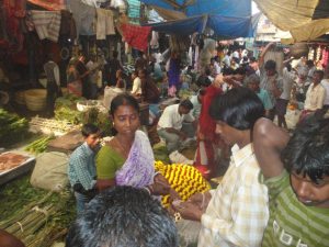 Mullik Ghat flower market. Calcutta