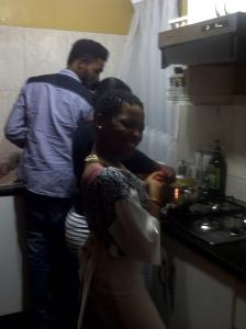 Chidinma prepares a bit of goat