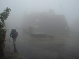 Pelling, Sikkim with my guide advising we continue with our Himalayan trek